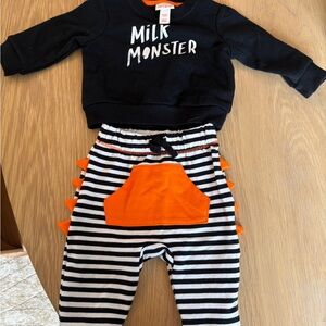 Cat & Jack Milk Monster Halloween Baby Outfit